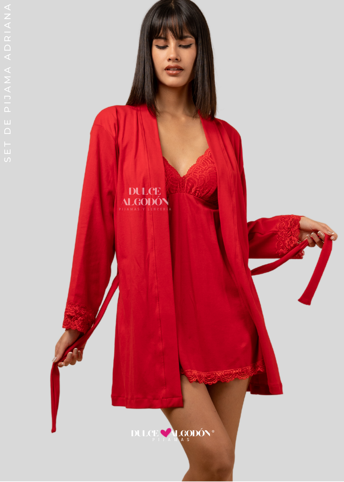 PACK ADRIANA ROJO ALGODÓN