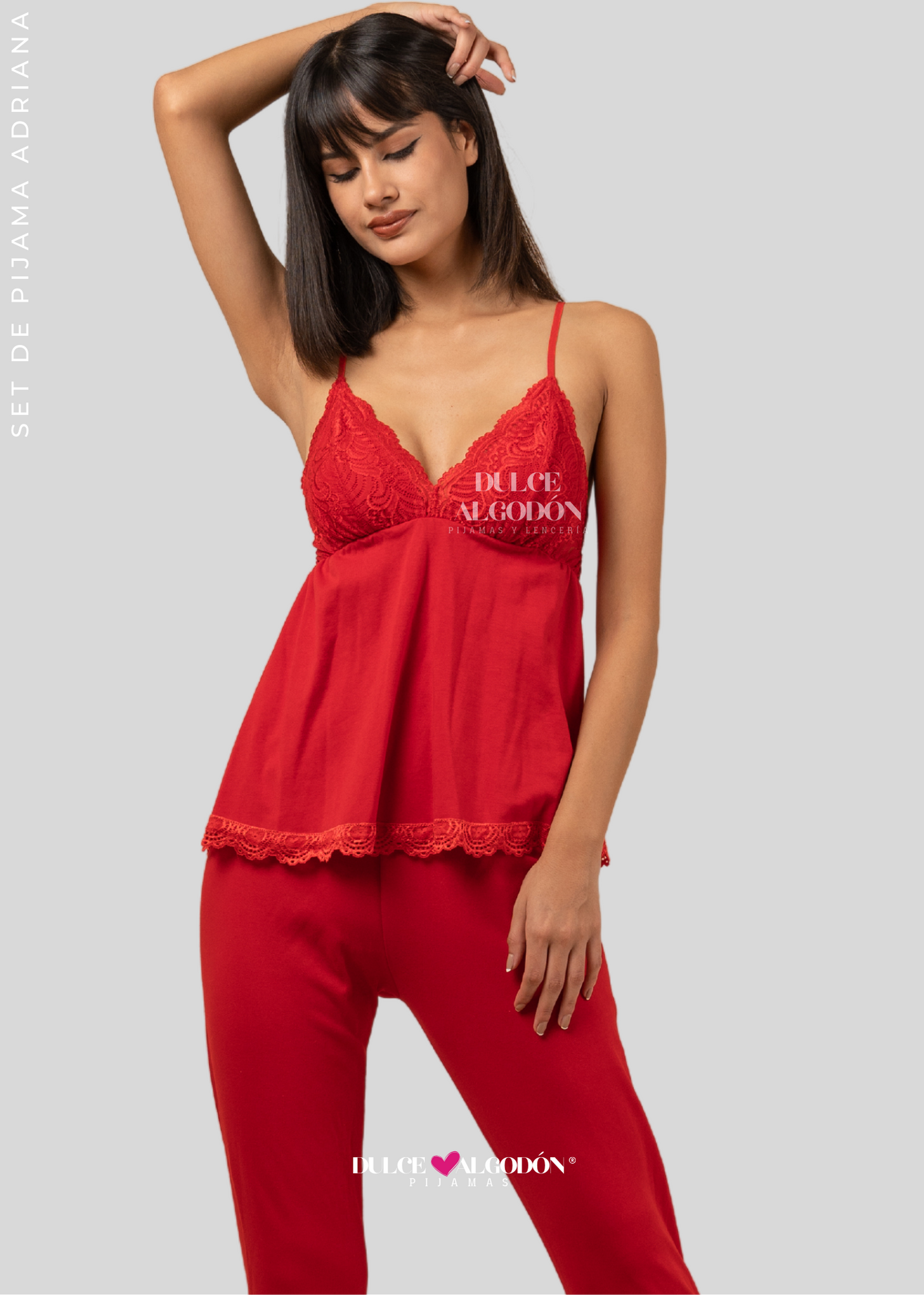 PACK ADRIANA ROJO ALGODÓN