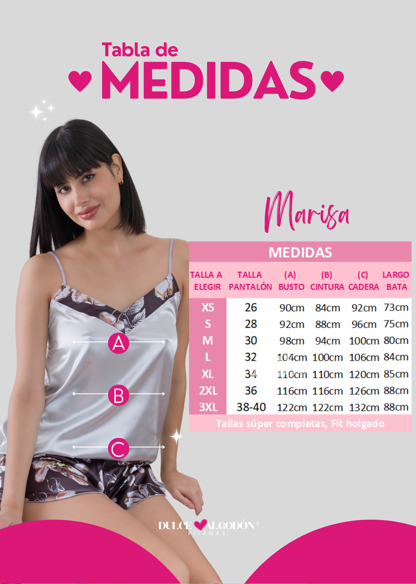 SET MARISA NEGRO SATÍN