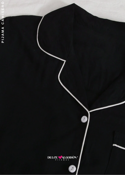 SET CAMISERO KAROL NEGRO LINO