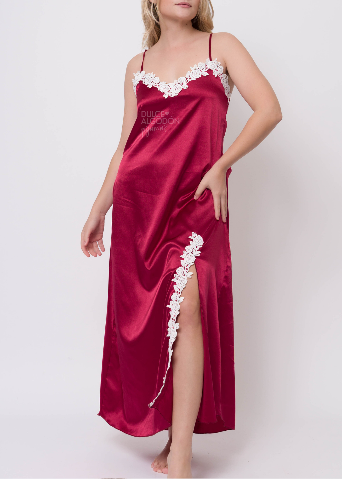 VESTIDO XIMENA LARGO SATIN