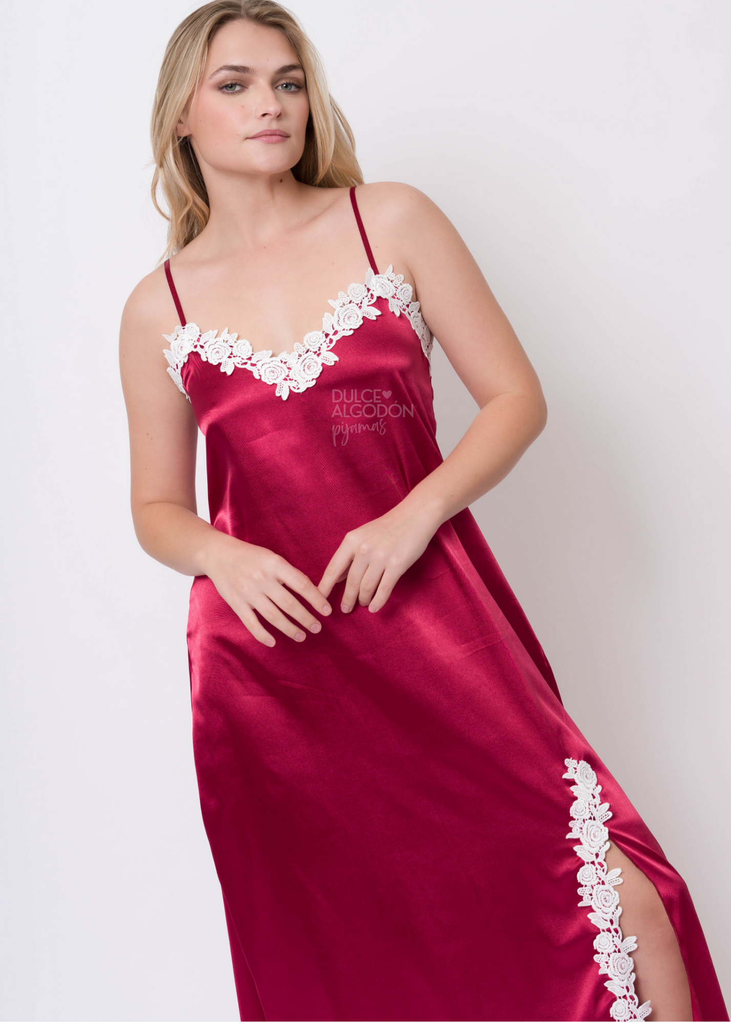 VESTIDO XIMENA LARGO SATIN