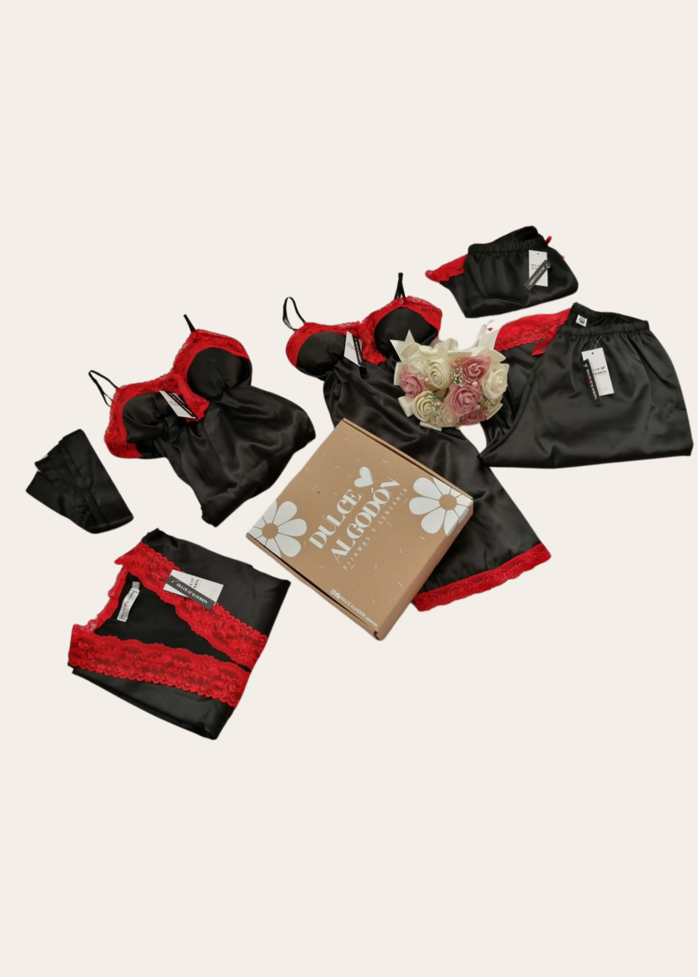 PACK ANTONIA NEGRO SATÍN