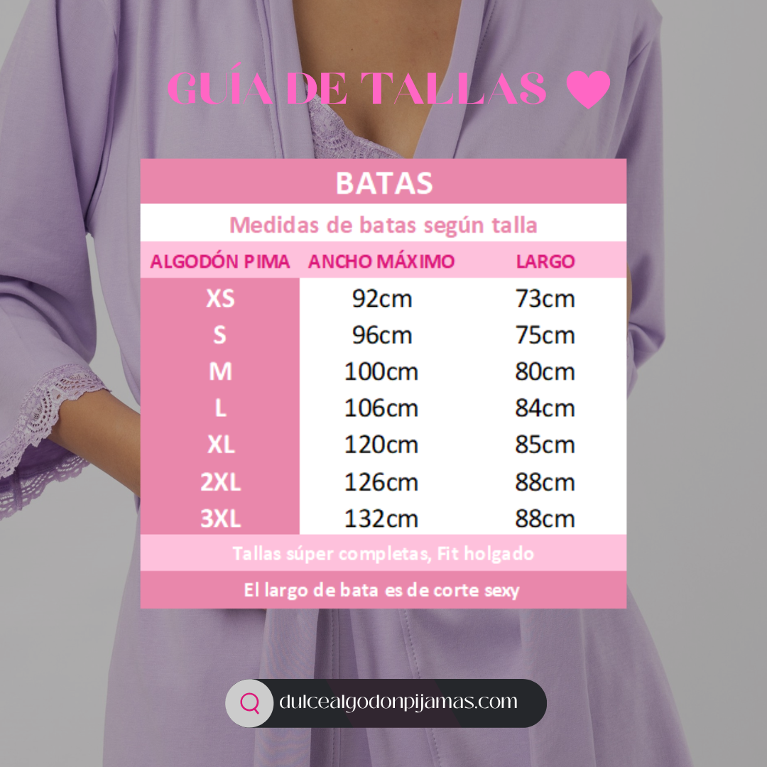 BATA BRUNELLA 3/4 ALGODÓN PIMA LILA