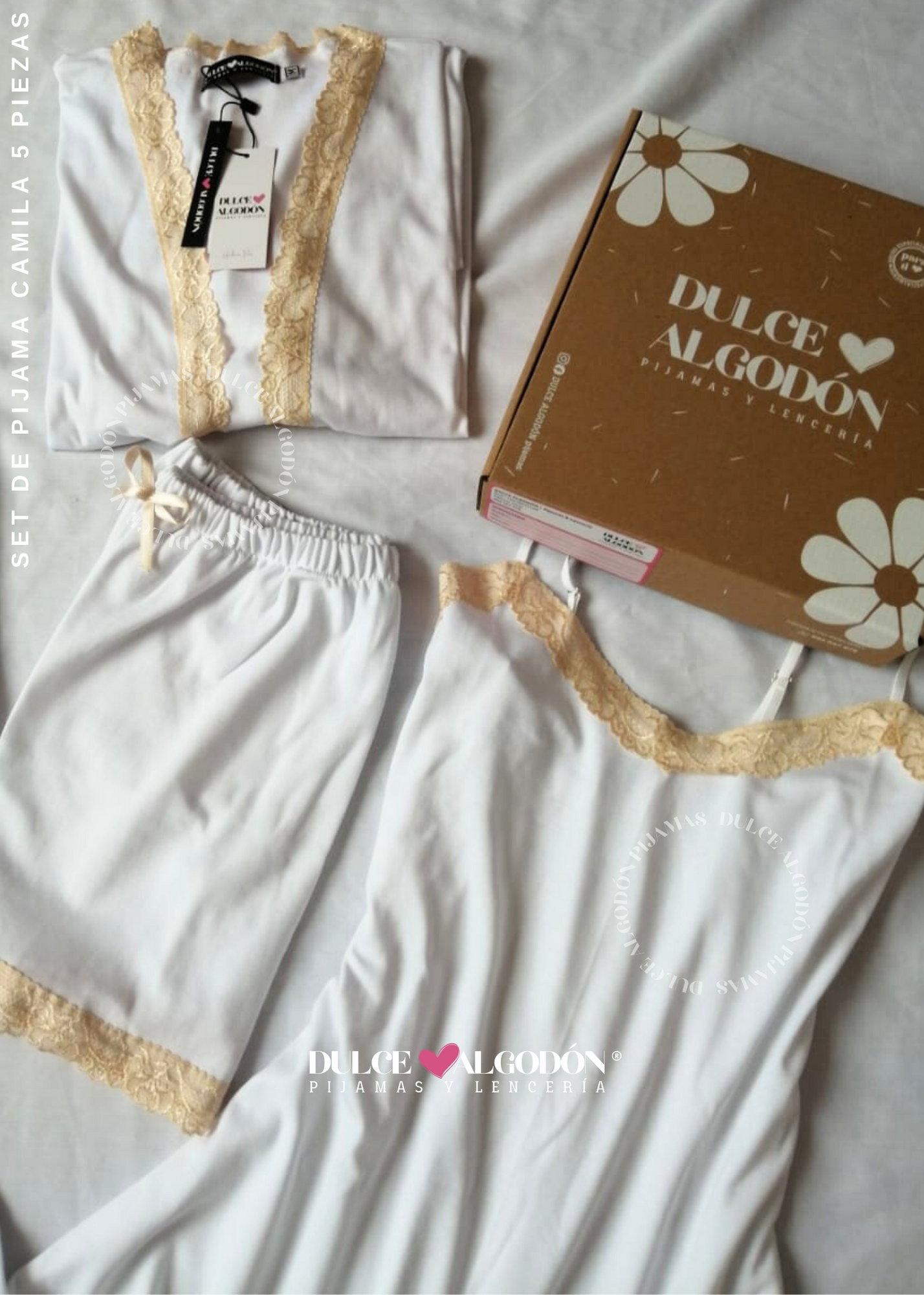 PACK CAMILA BLANCO Y CREMA ALGODÓN