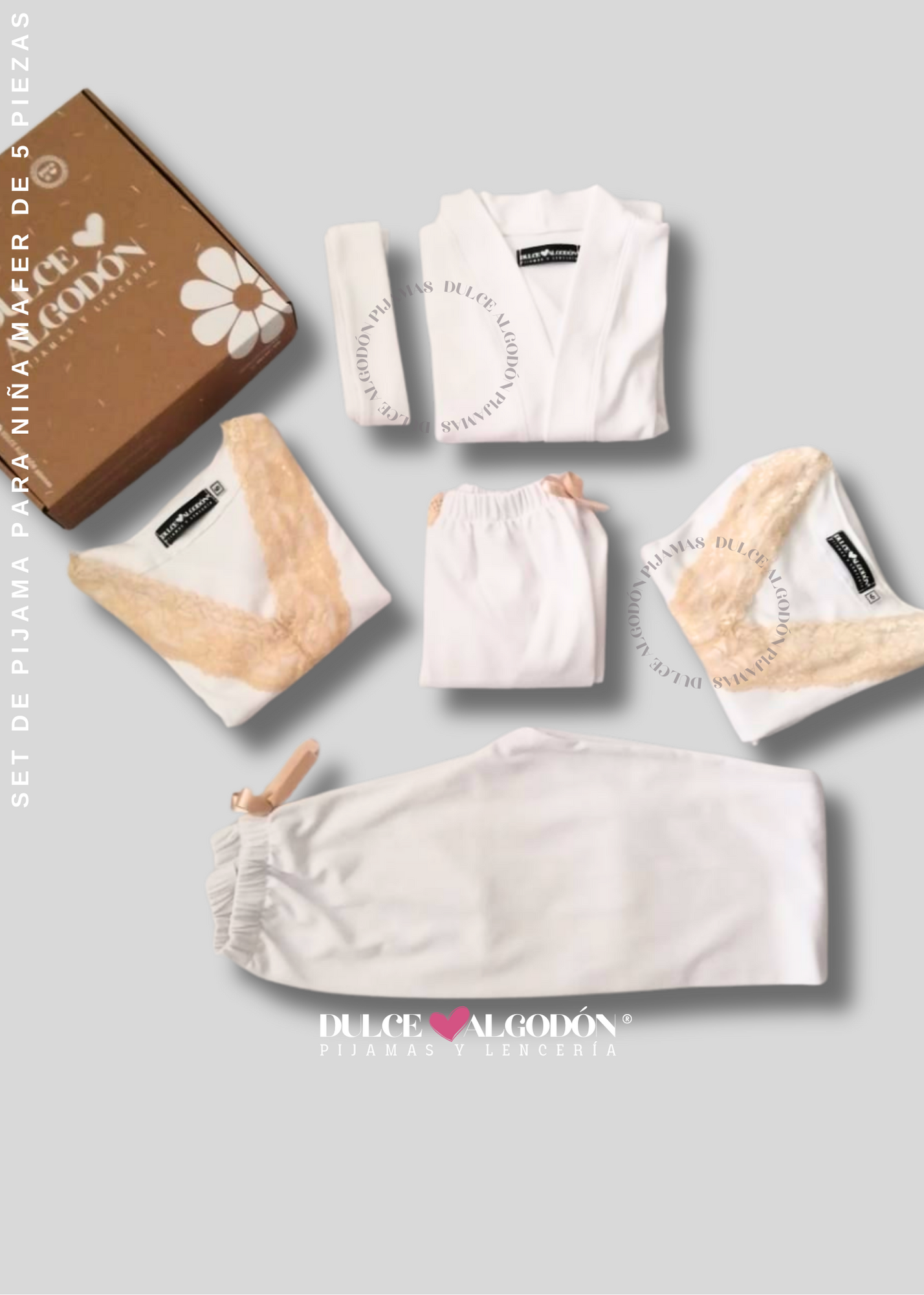 PACK NIÑA MAFER BLANCO Y CREMA