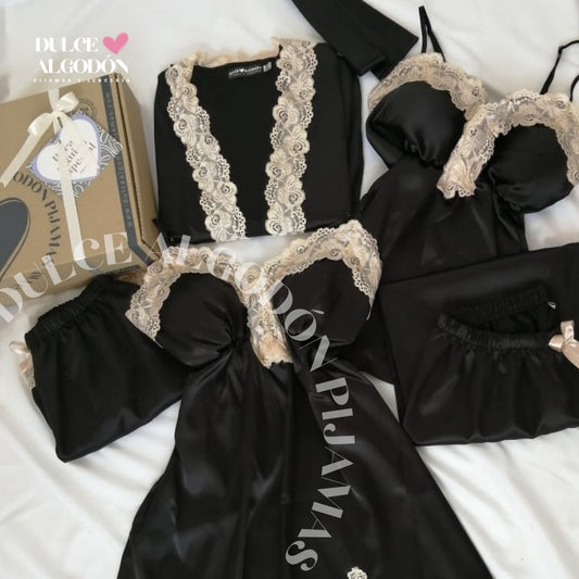 PACK ANTONIA NEGRO SATÍN