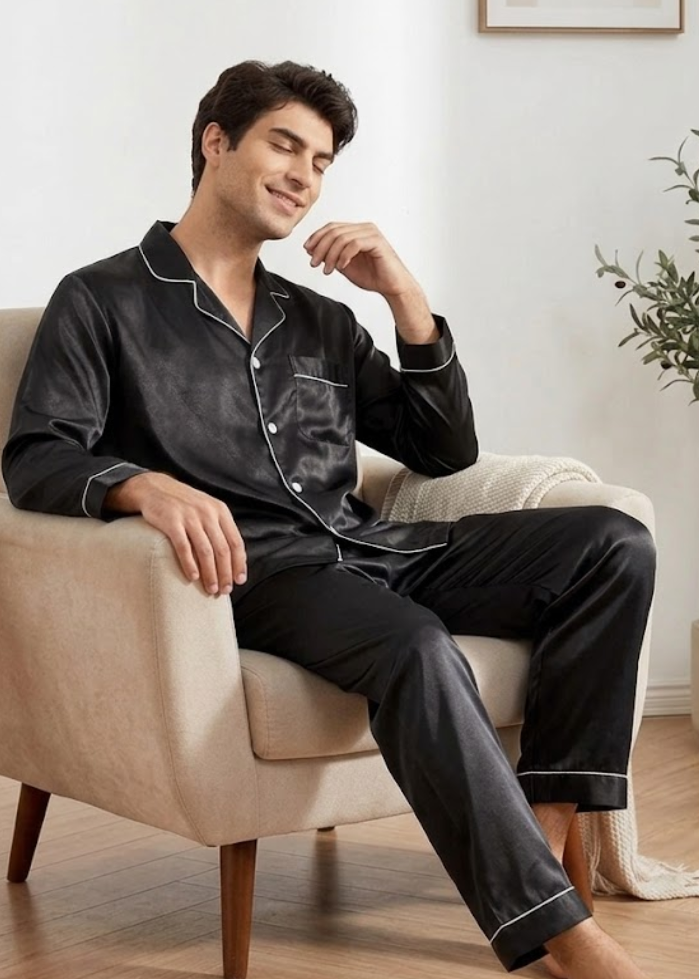 SET RODRIGO LARGO SATIN NEGRO