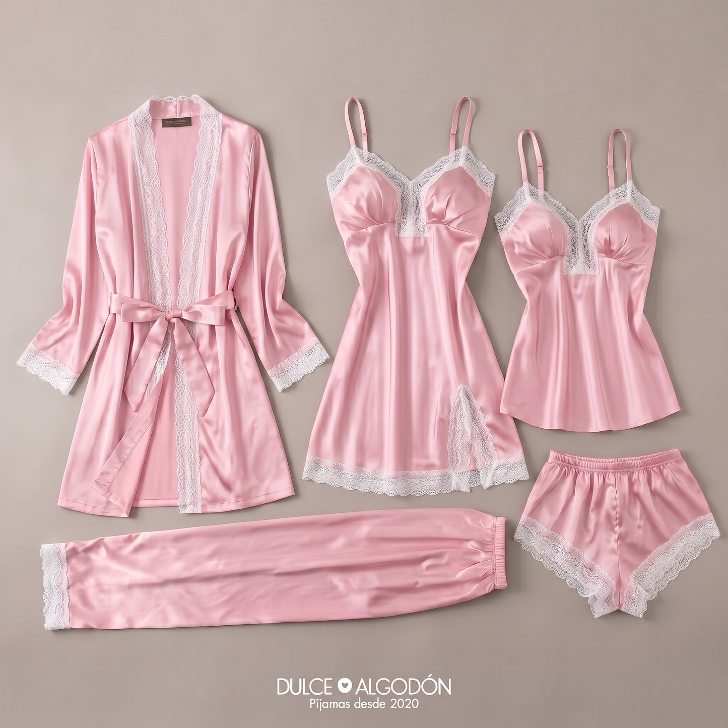 PACK ANTONIA SATÍN - ROSA CUARZO