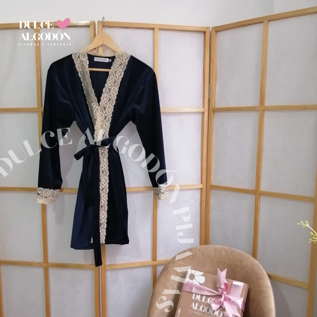 SET OLIVIA AZUL NOCHE Y CREMA