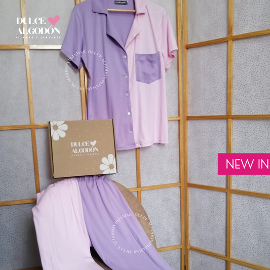 SET VENECIA LILA Y ROSADO