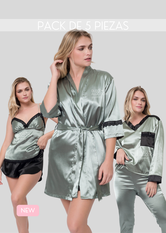 PACK PAULA 5 PIEZAS SATÍN