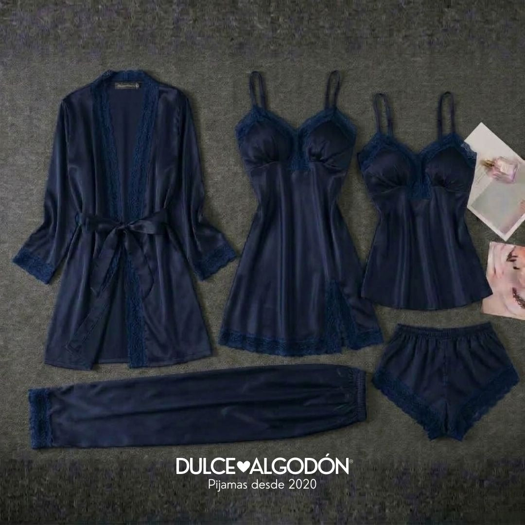 PACK ANTONIA SATÍN - AZUL NOCHE