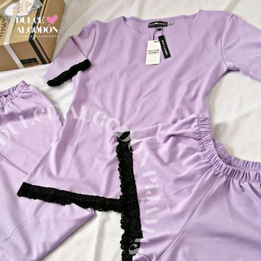 PACK DANIELA LILA Y NEGRO