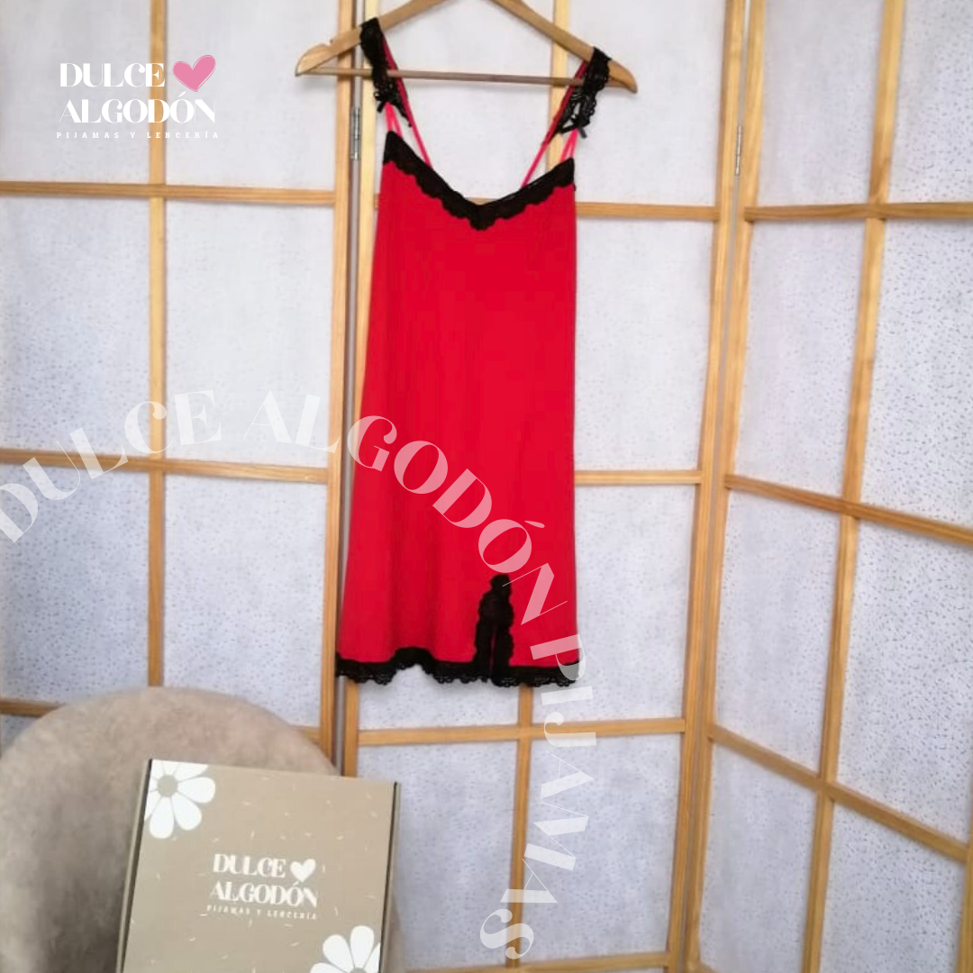 VESTIDO ISABELA ROJO ALGODÓN
