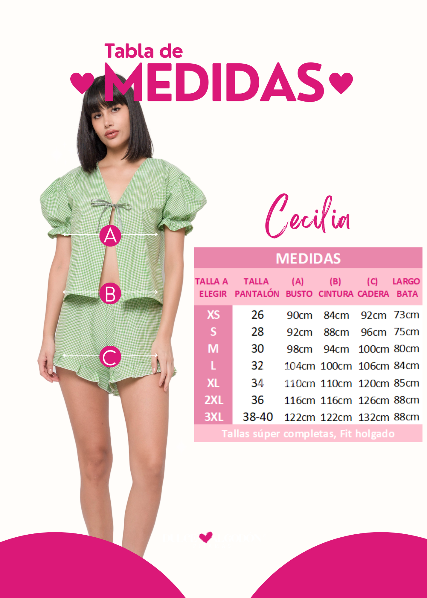 SET CECILIA VICHY HOMEWEAR DE DOS PIEZAS POPELINA