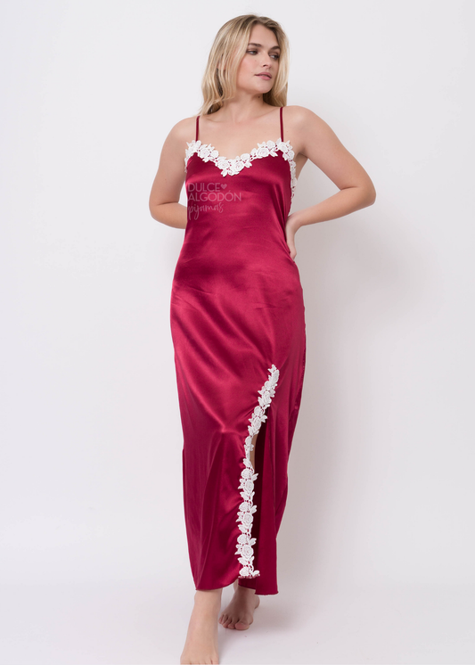 VESTIDO XIMENA LARGO SATIN