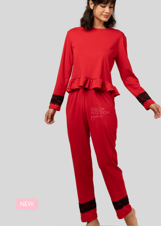 SET FRANCESCA ROJO ALGODON PIMA