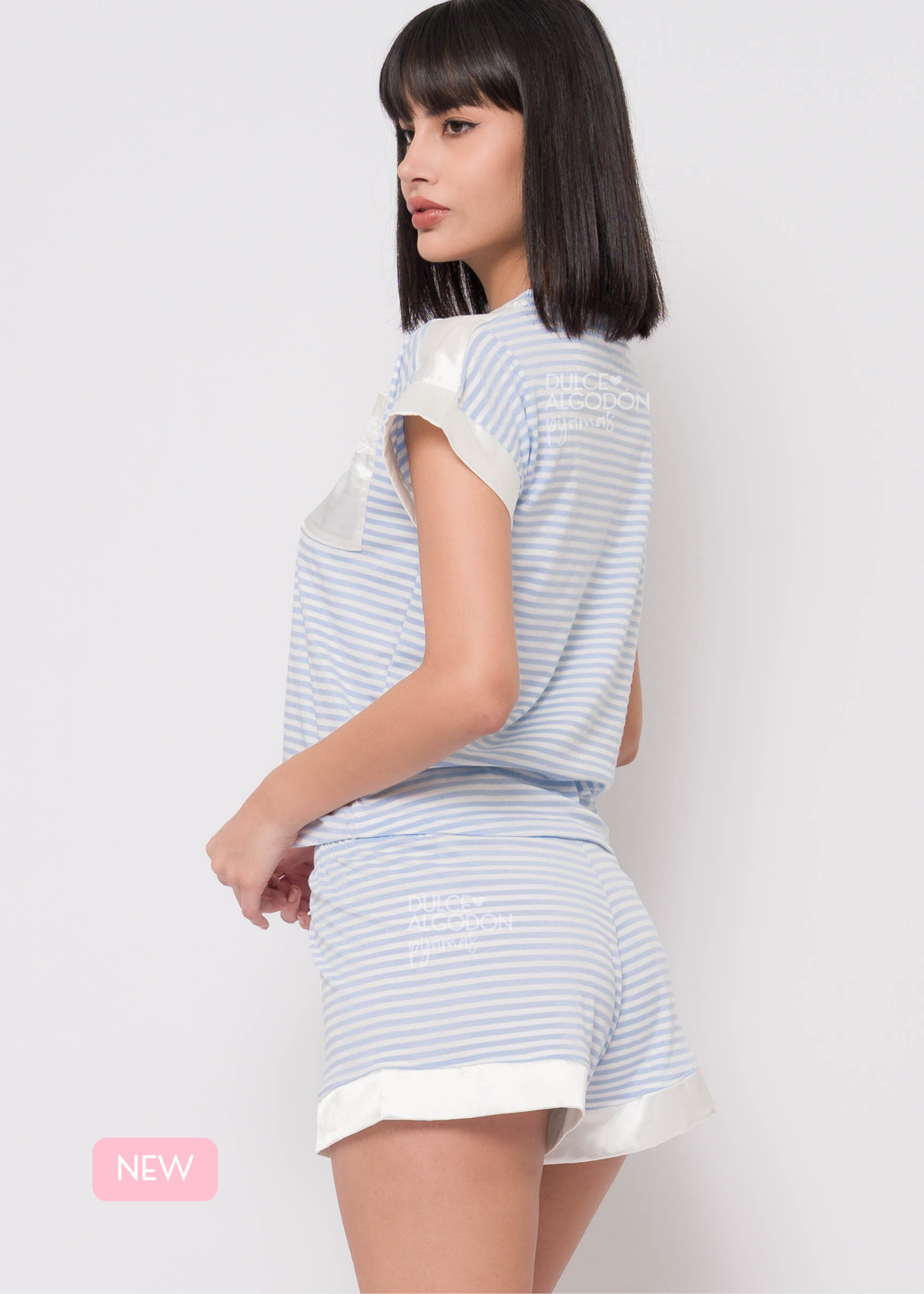 BLUSA Y SHORT CRISTINA ALGODÓN PIMA NUDE