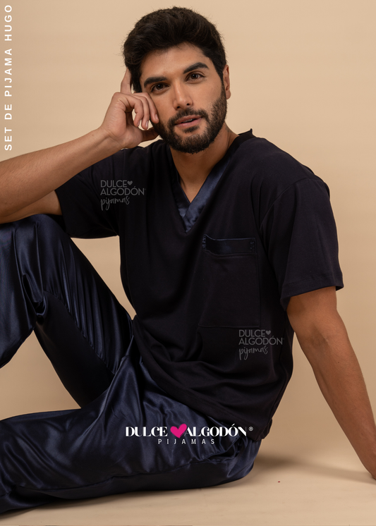 SET HUGO MANGA CORTA AZUL