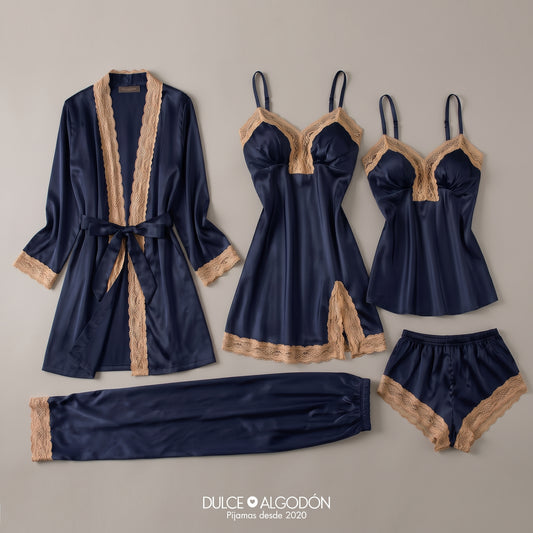 PACK ANTONIA SATÍN - AZUL NOCHE