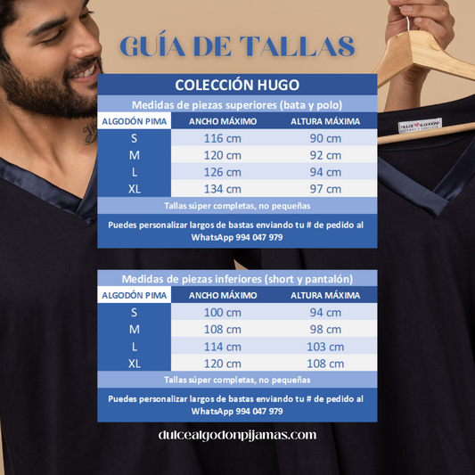 SET HUGO MANGA CORTA AZUL