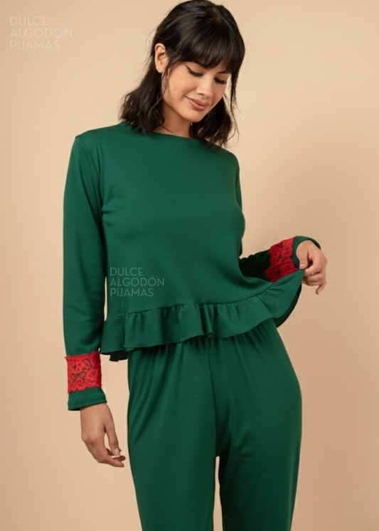 SET FRANCESCA VERDE ALGODON PIMA