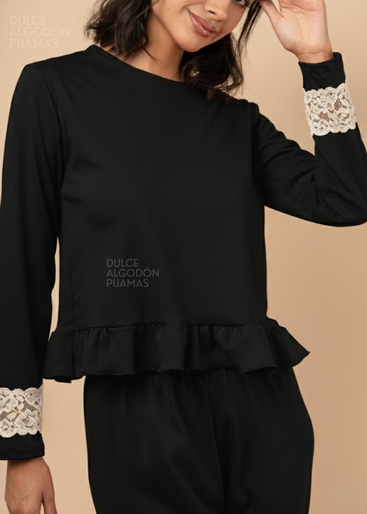 SET FRANCESCA NEGRO ALGODON PIMA