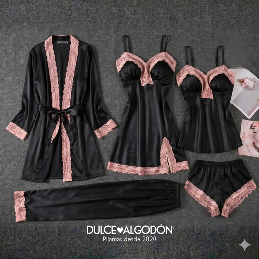 PACK ANTONIA NEGRO SATÍN