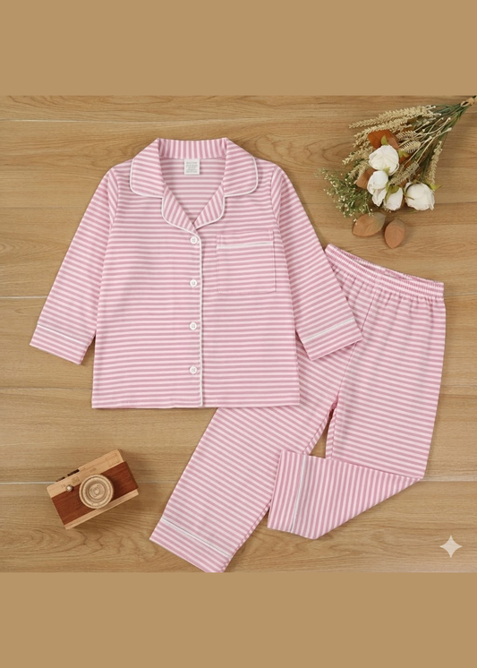 SET HOLLY RAYAS ROSADAS ALGODÓN PÍMA