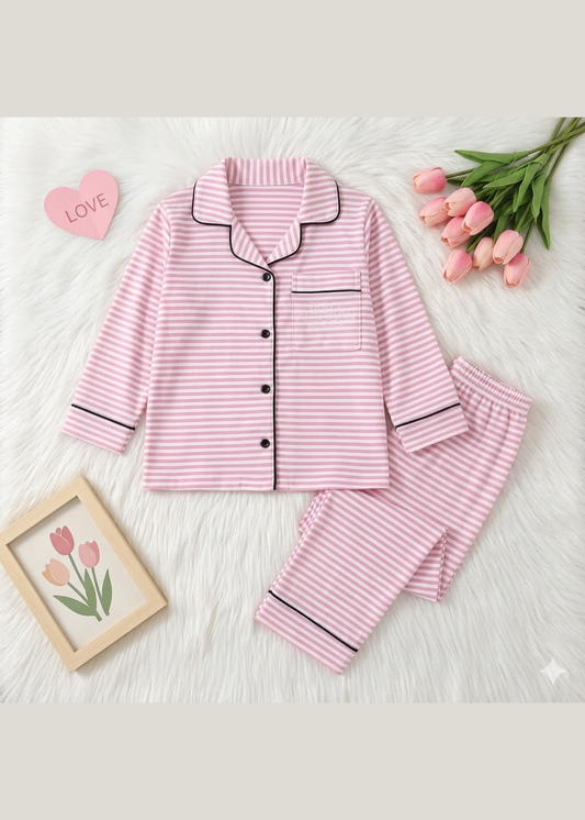 SET HOLLY RAYAS ROSADAS ALGODÓN PÍMA