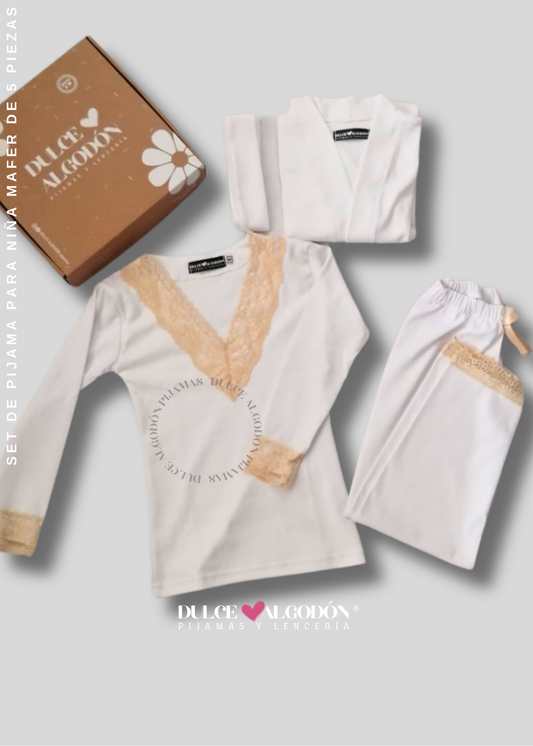 PACK NIÑA MAFER BLANCO Y CREMA