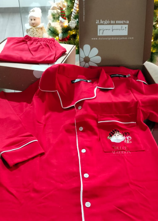 SET HOLLY LARGO UNISEX PAPÁ NOEL ALGODÓN PIMA