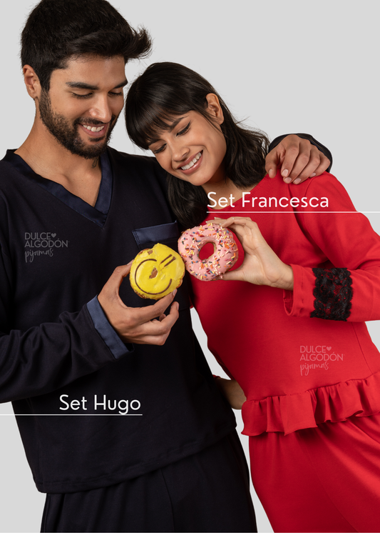 PACK PAREJA ALGODON PIMA FRANCESCA Y HUGO