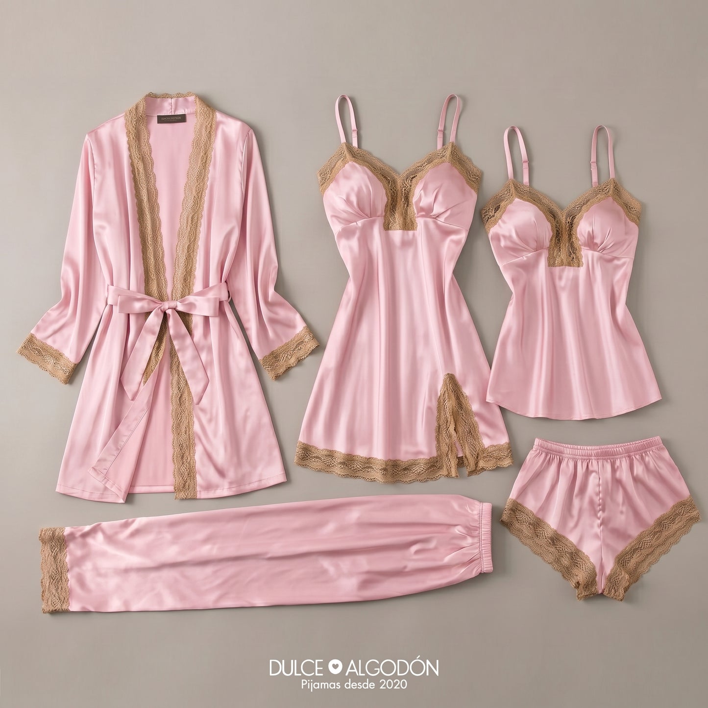 PACK ANTONIA SATÍN - ROSA CUARZO
