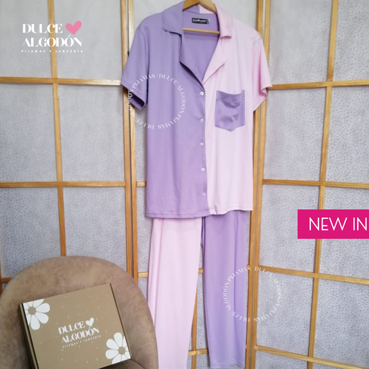 SET VENECIA LILA Y ROSADO