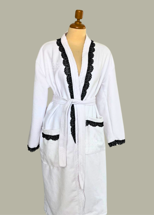 SALIDA DE DUCHA VIENA BORDES NEGRO MICROFIBRA