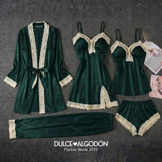 PACK ANTONIA SATÍN - VERDE