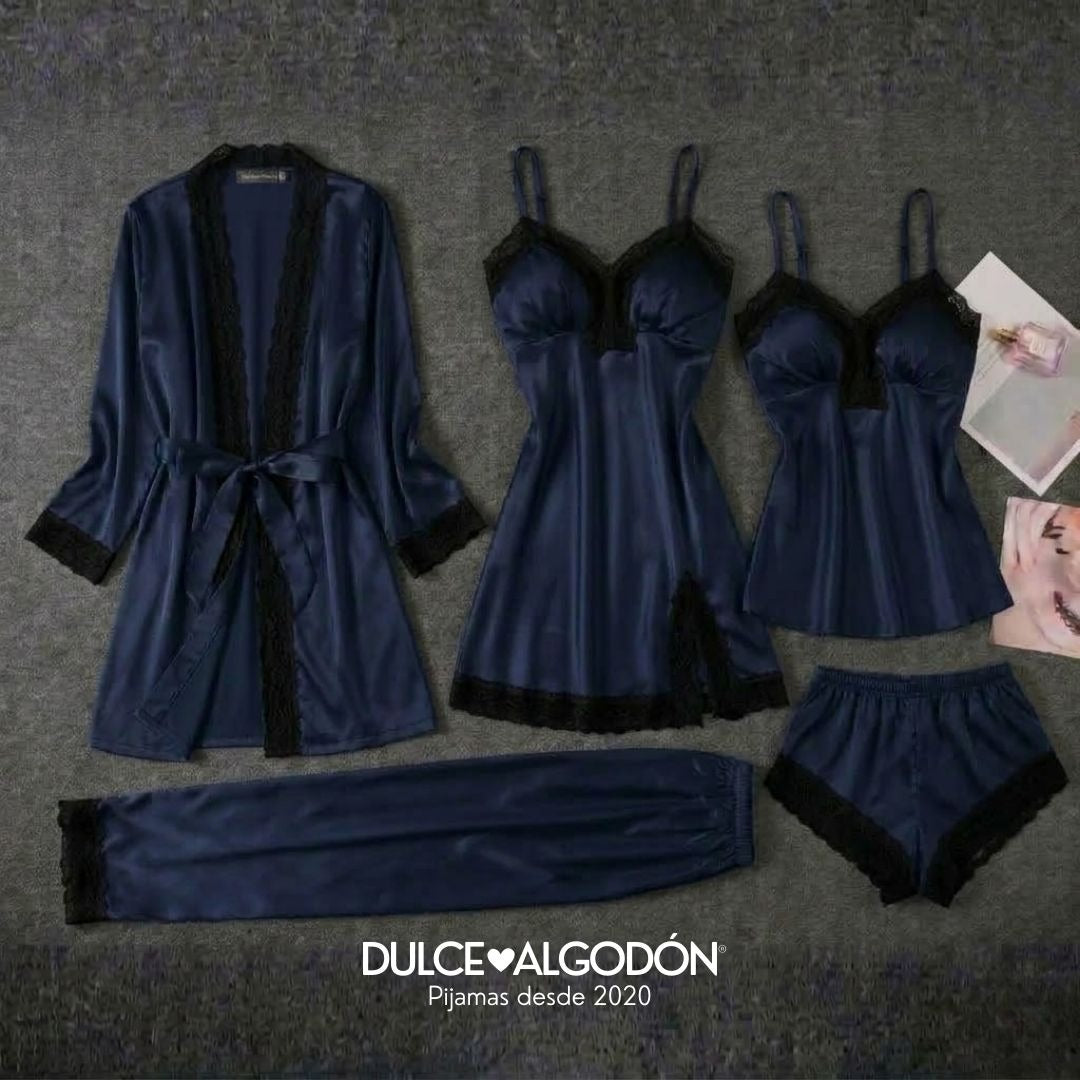 PACK ANTONIA SATÍN - AZUL NOCHE