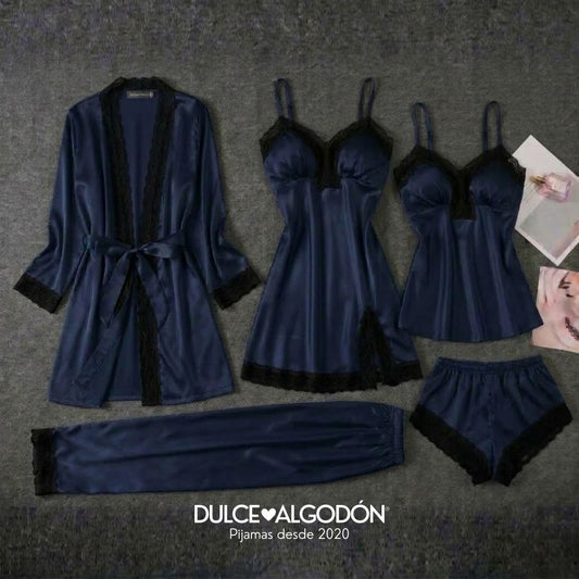 PACK ANTONIA SATÍN - AZUL NOCHE
