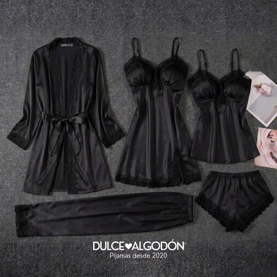 PACK ANTONIA NEGRO SATÍN