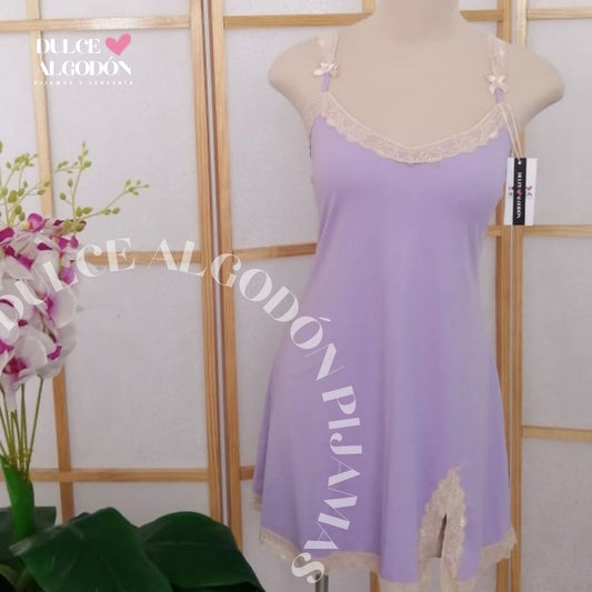 VESTIDO ISABELA LILA ALGODÓN