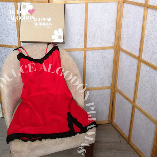 VESTIDO ISABELA ROJO ALGODÓN