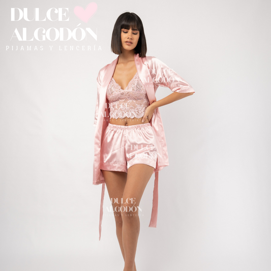 SET ORIANA ROSA CUARZO